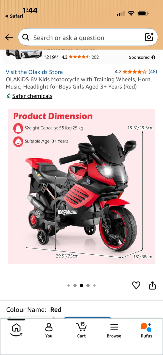 New!! Olakids 6V Electric Kids Motorcycle - photo 2