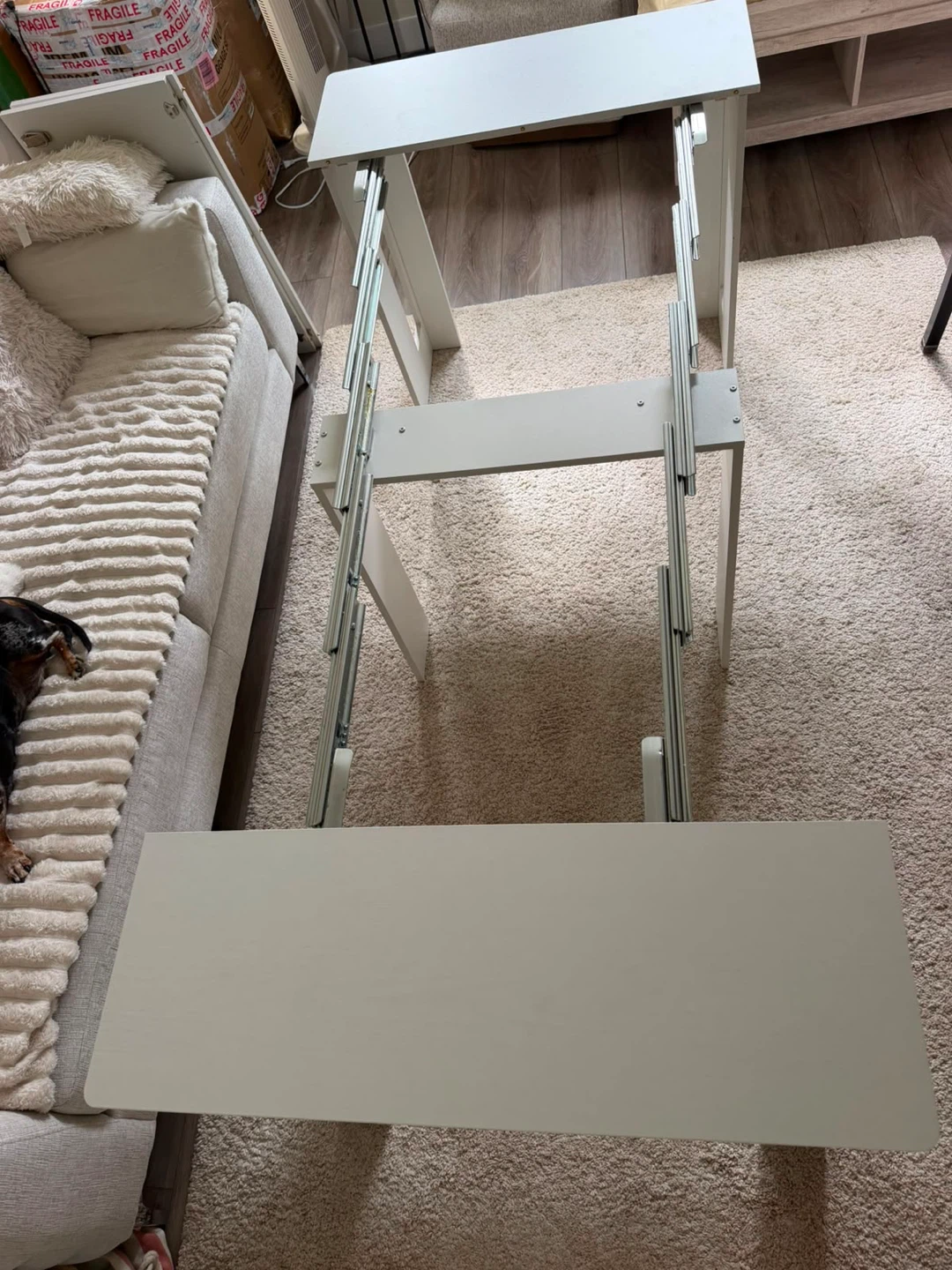 Dinning table white ( foldable extendable) - photo 3