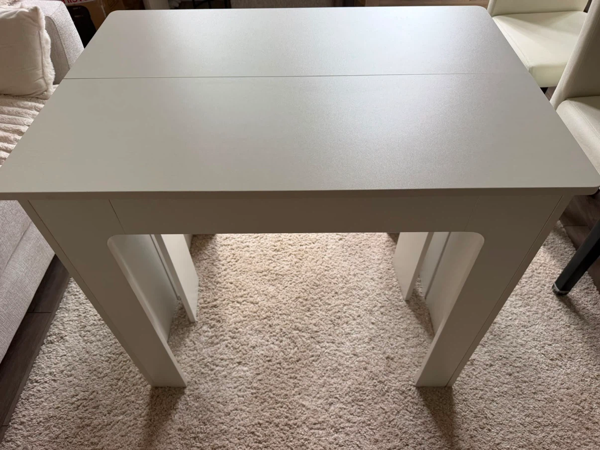 Dinning table white ( foldable extendable) - photo 4