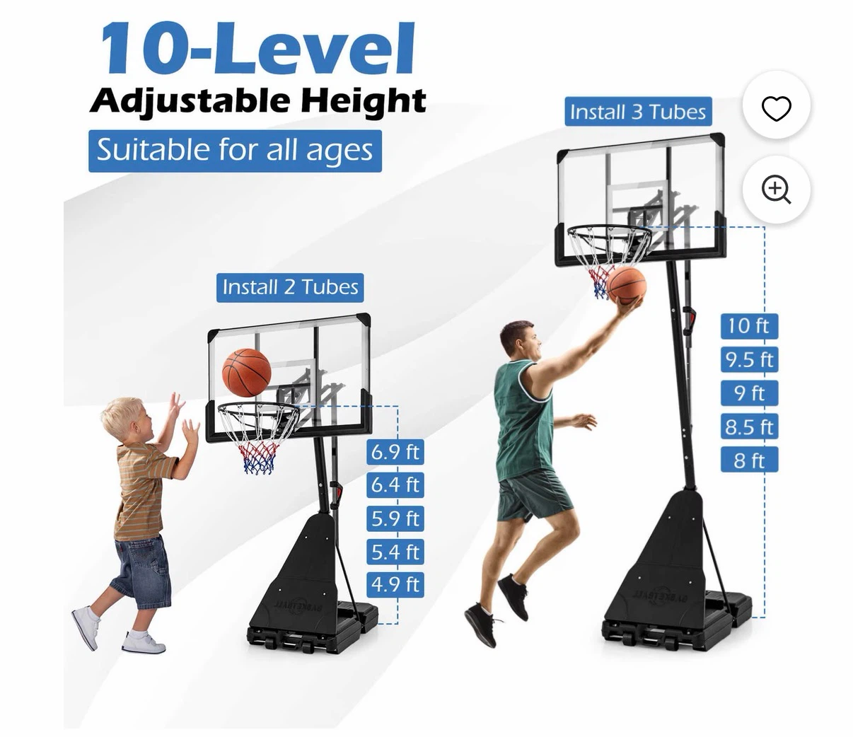 New! Adjustable Basketball System