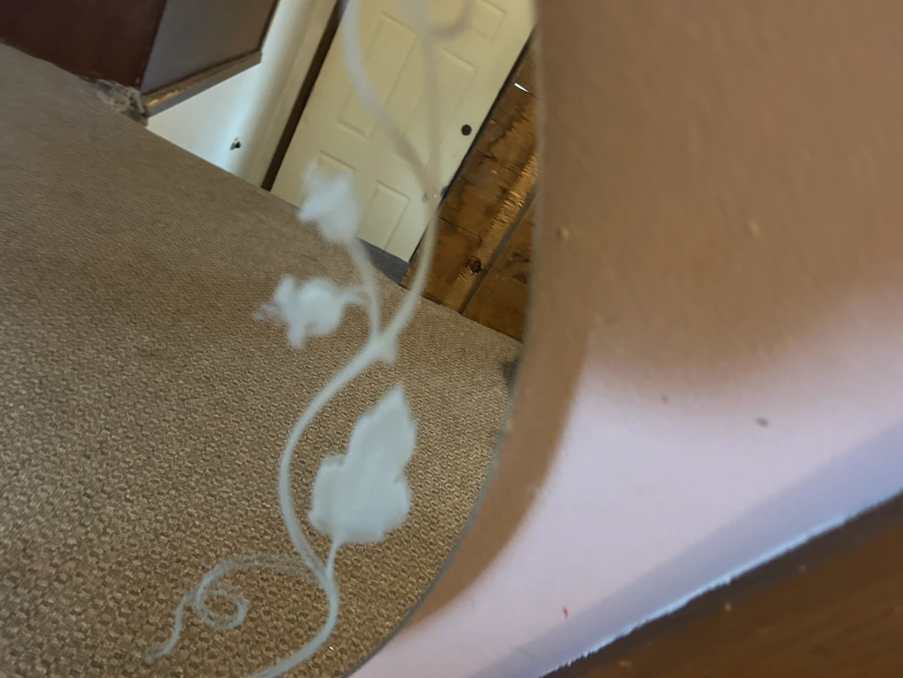 Round Etched Glass Mirror - photo 2