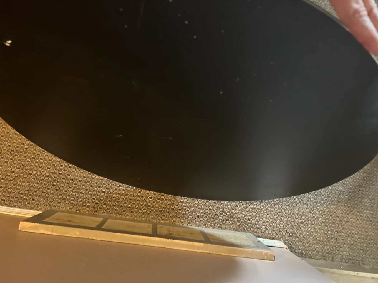 Round Etched Glass Mirror - photo 4