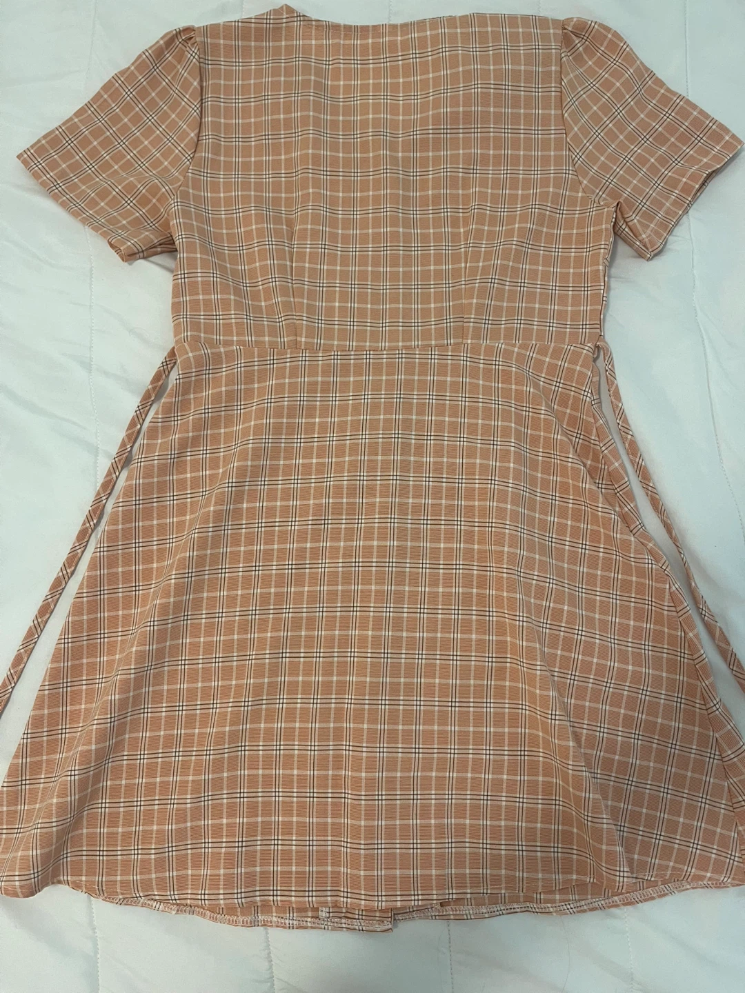 Women's Plaid Button-Front Dress with Tie Belt - photo 2