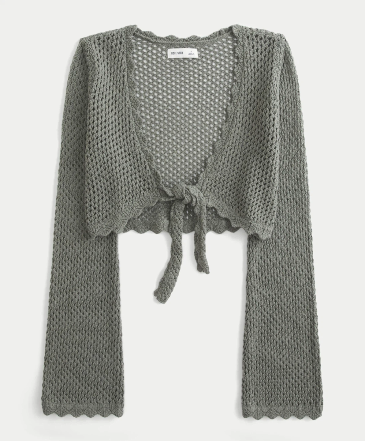 Hollister Long-Sleeve Tie Front Shrug - photo 4