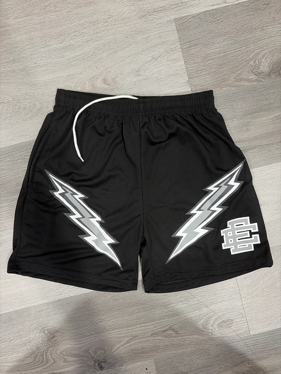 Eric Emanuel Black Bolt Shorts