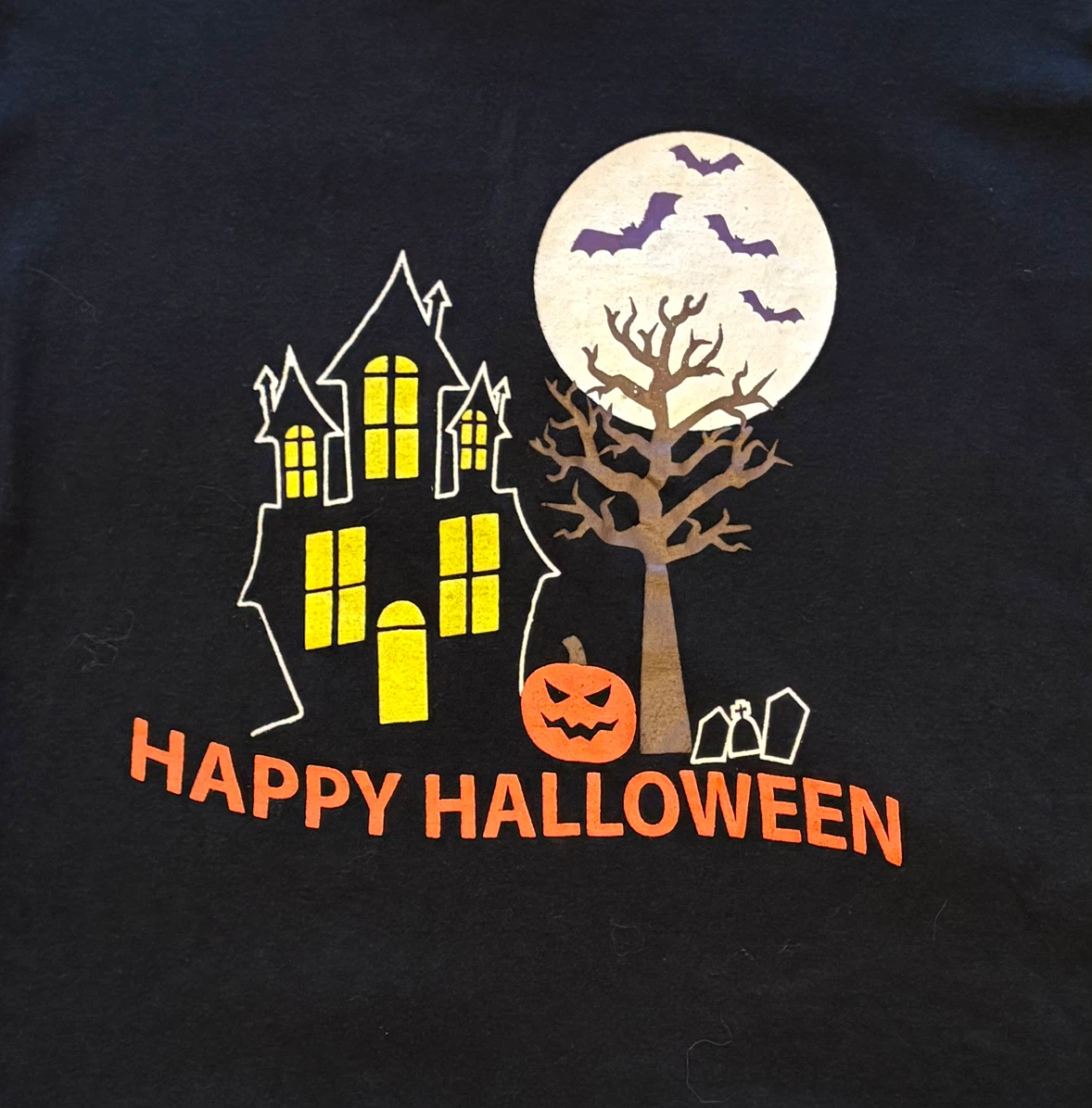 ✨✨Black Happy Halloween V-neck T-shirt - photo 2