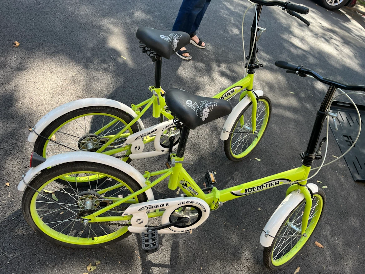 Two Joe Beder Folding Bikes