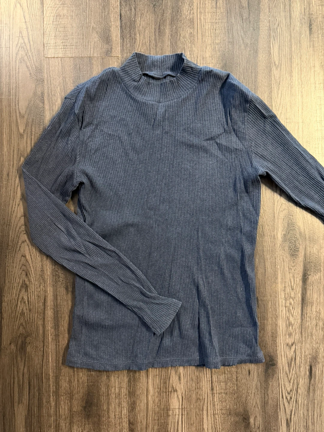 Ribbed Mock Neck Long Sleeve Top