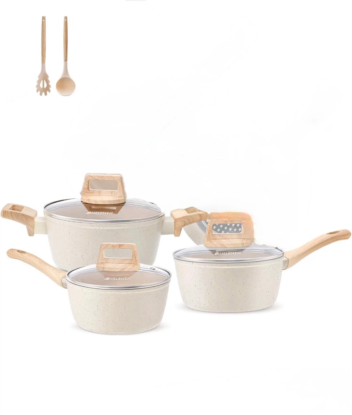 Melenta Cookware Set with Lids and Utensils