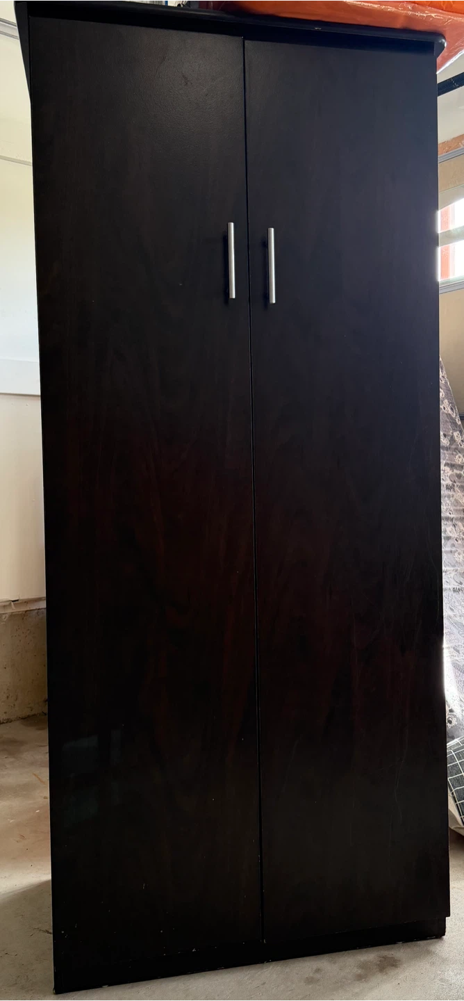 Dark Wood Finish Wardrobe