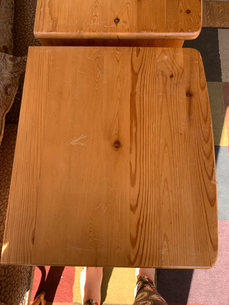 X2 Pine Wood Nightstand / End Table with 3 drawers - photo 4