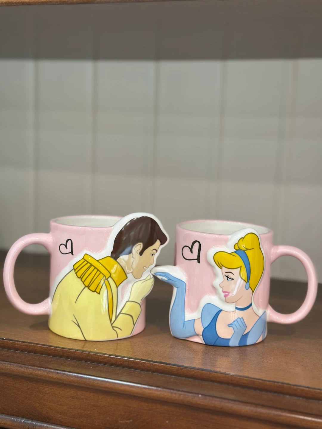 Disney Cinderella & Prince Charming Mugs Set