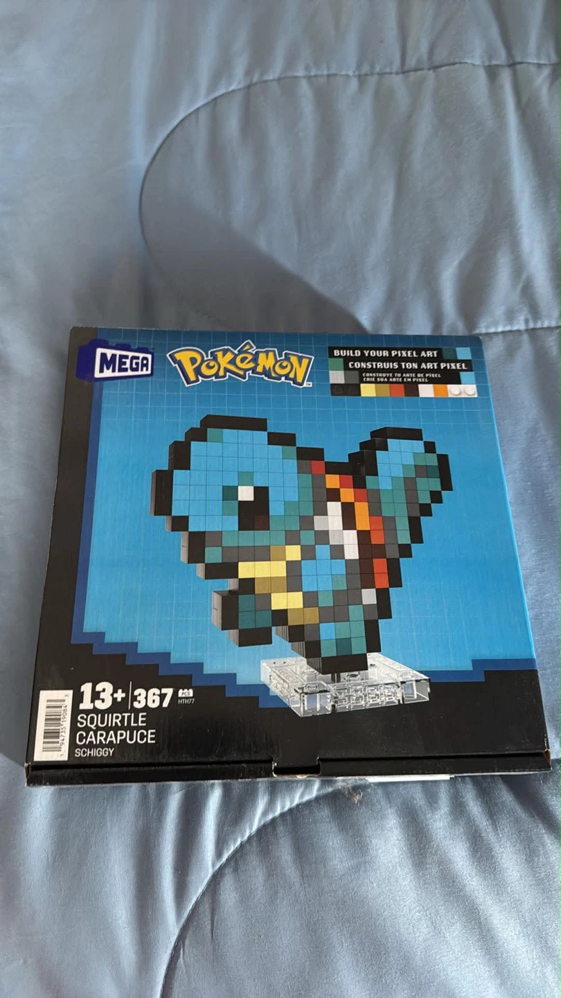 Mega Pokemon Squirtle Pixel Art Building Set