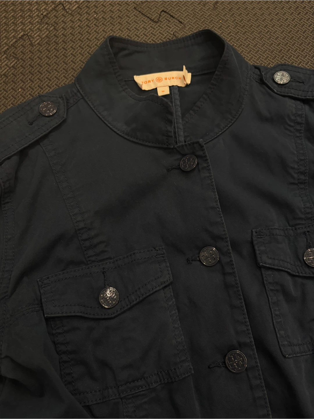 Tory Burch Navy Military Style Jacket - photo 3