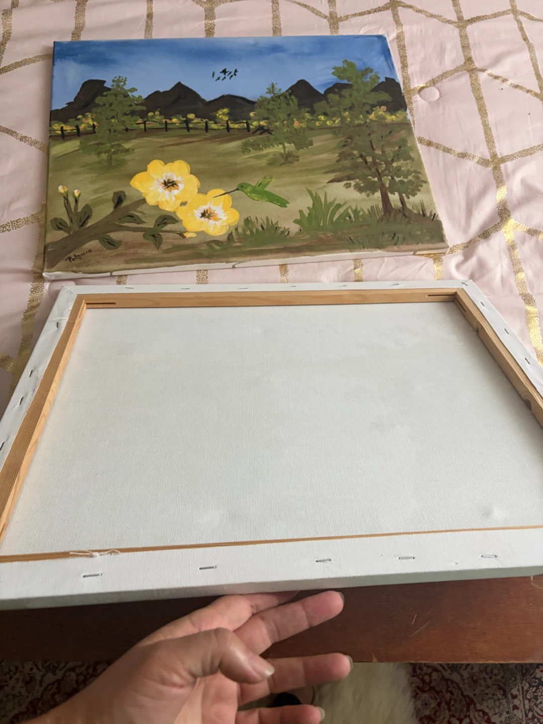 Two Hand-Painted Landscape Canvases - photo 2