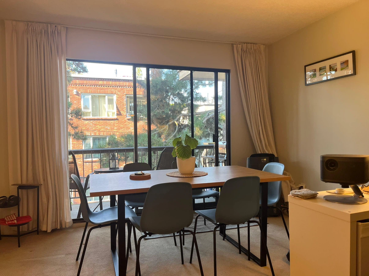 Wooden Dining Table with Metal Legs, sold with 6 chairs