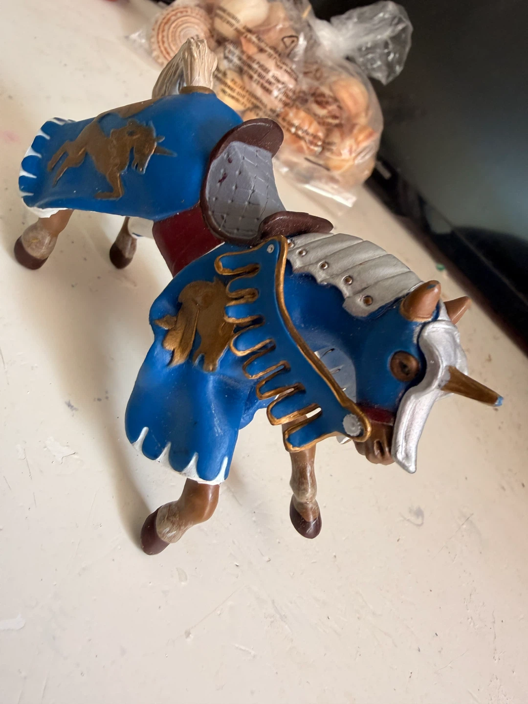 Blue Knight unicorn Figurine