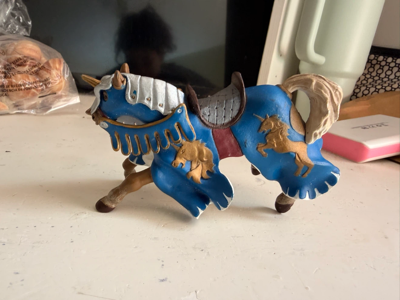 Blue Knight unicorn Figurine - photo 2