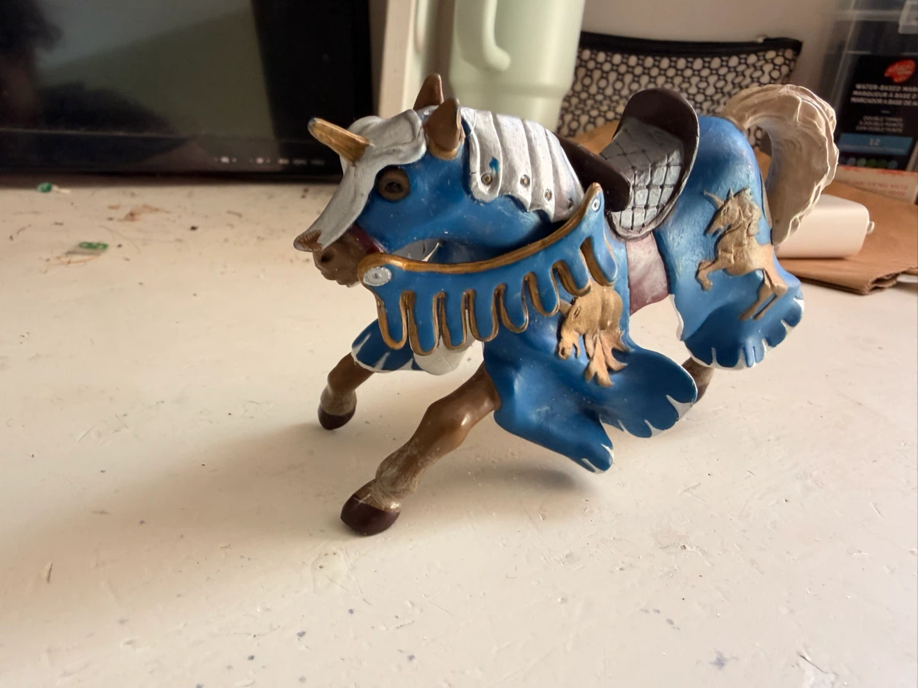 Blue Knight unicorn Figurine - photo 3