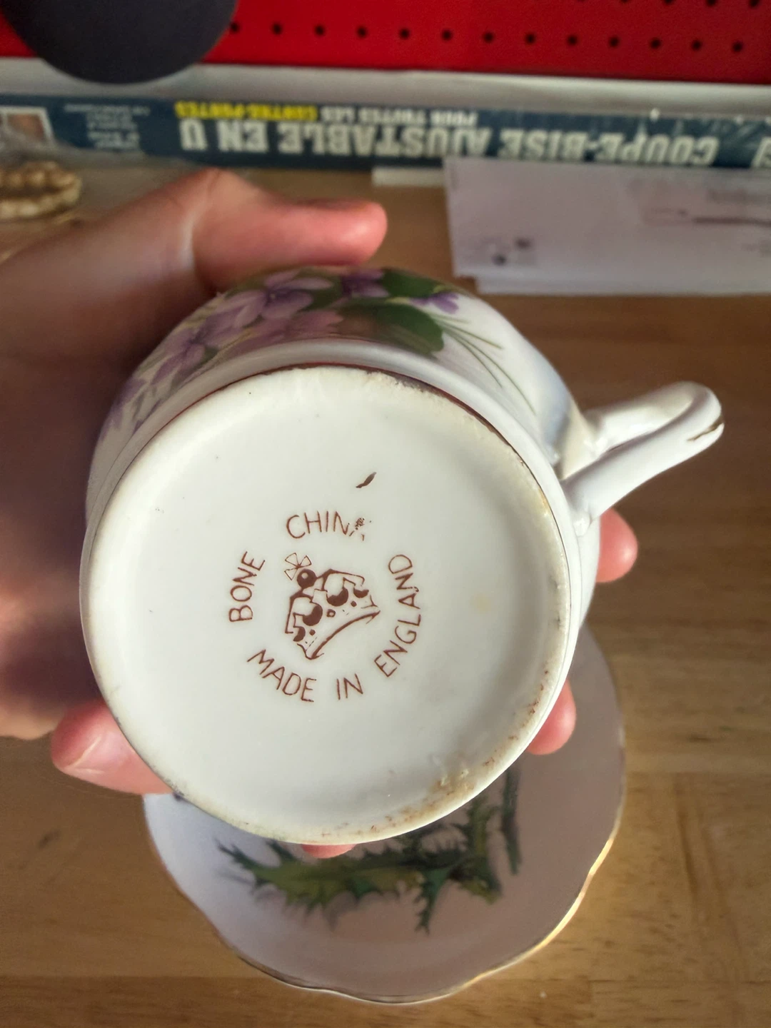 Vintage Floral Bone China Tea Cup and Saucer - photo 2