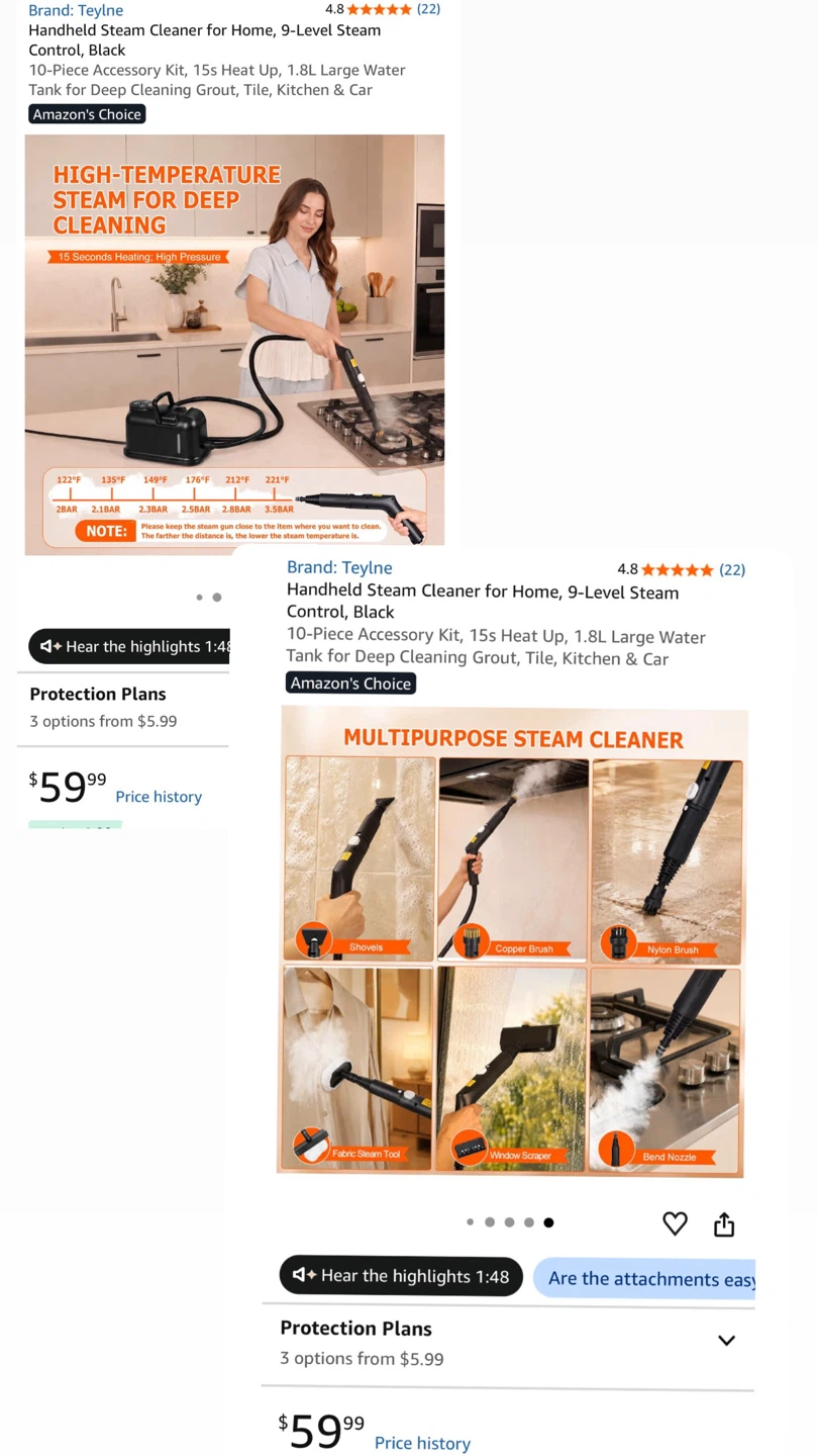 Handheld Steam Cleaner - photo 3