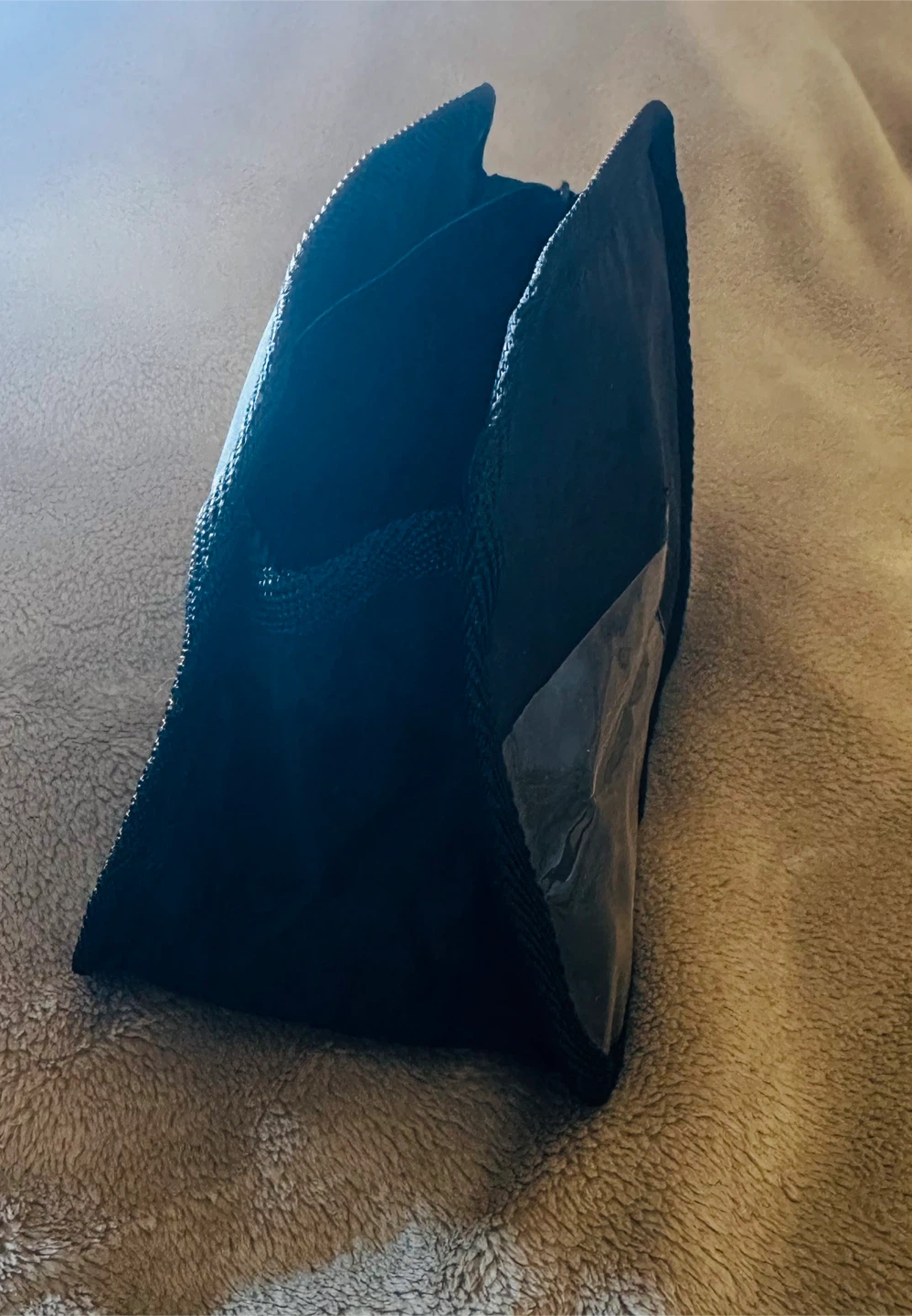 Black Zippered Storage Pouch with Clear Window