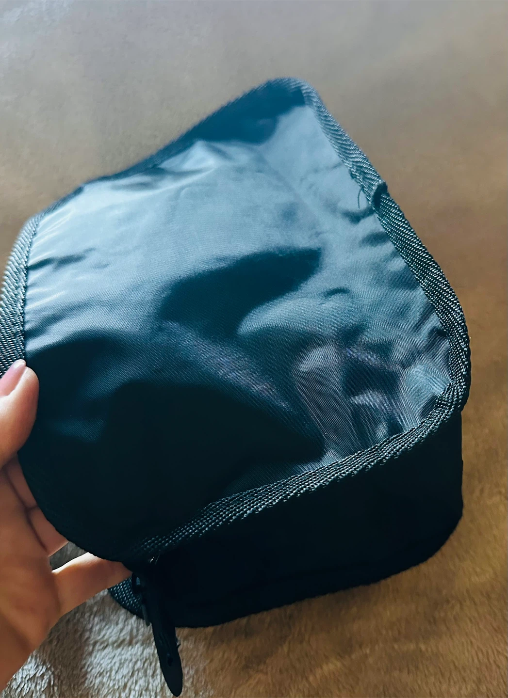 Black Zippered Storage Pouch with Clear Window - photo 3