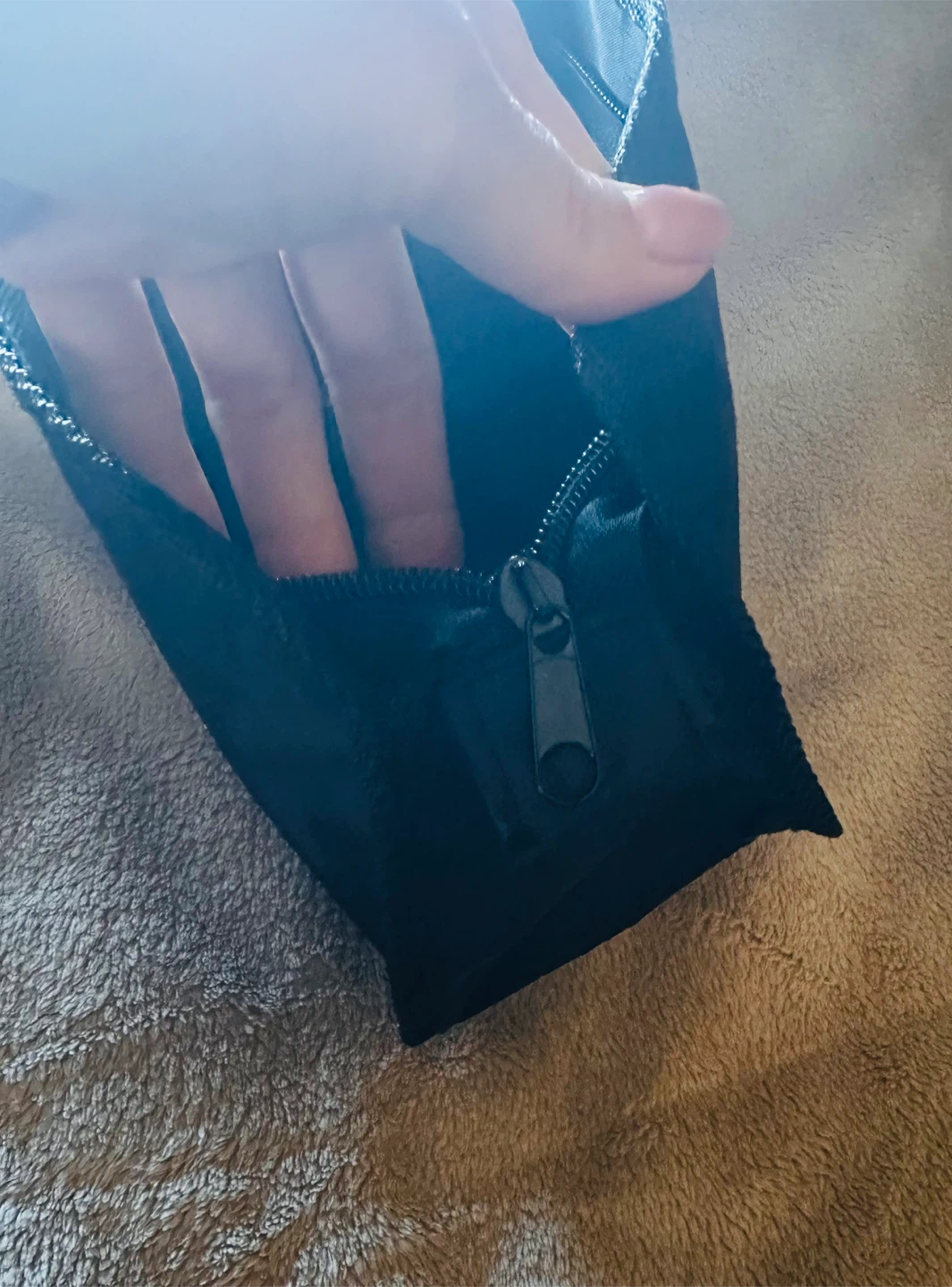 Black Zippered Storage Pouch with Clear Window - photo 5