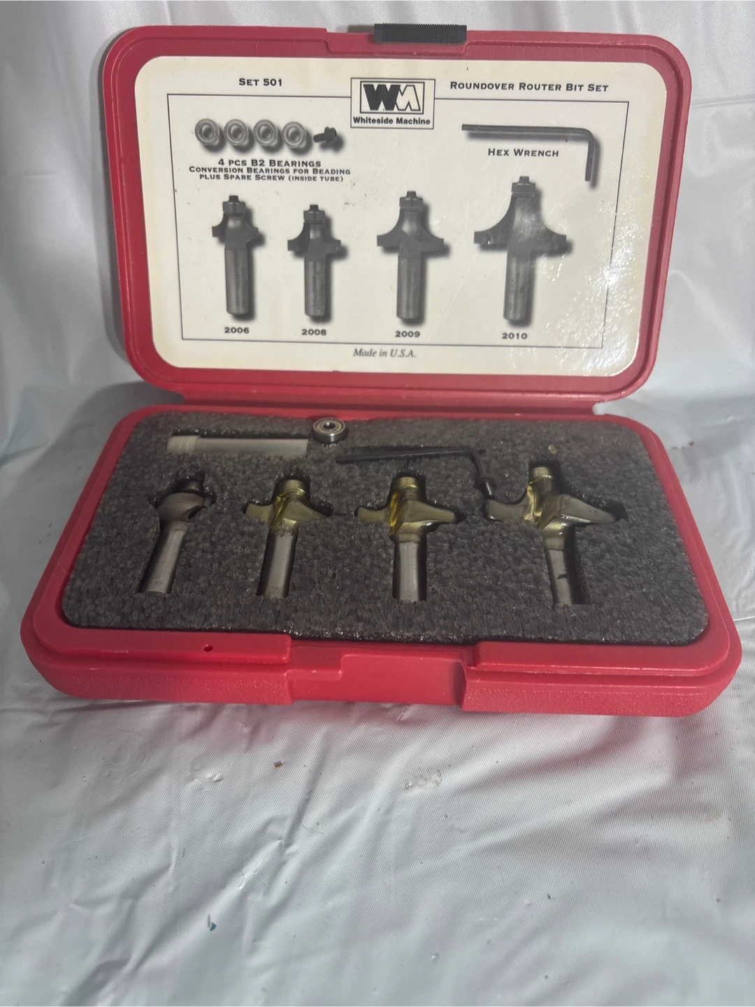 Whiteside Machine Set 501 Roundover Router Bit Set