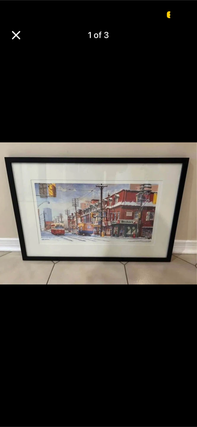 NEED PICKED UP ASAP! MOVING! b LIASKAS old Toronto Framed Print