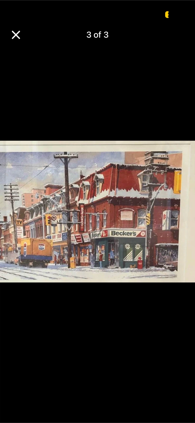 NEED PICKED UP ASAP! MOVING! b LIASKAS old Toronto Framed Print - photo 3