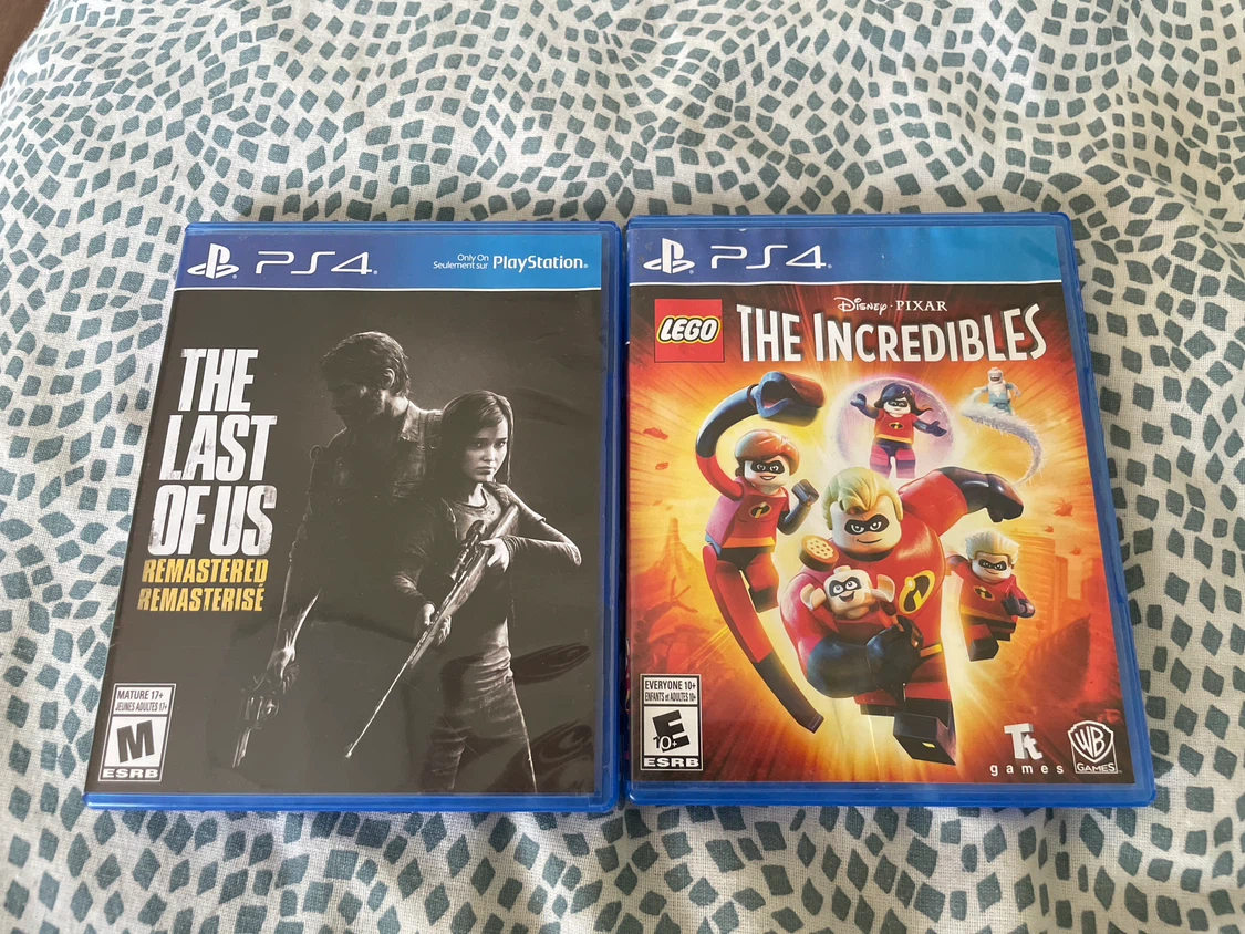 2 PlayStation 4 Games: The Last of Us & LEGO The Incredibles