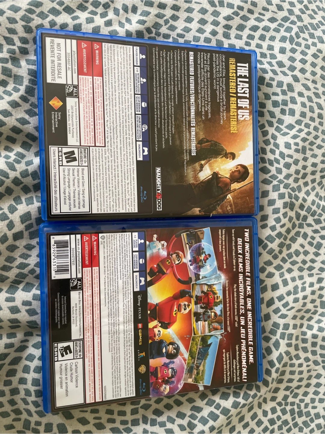 2 PlayStation 4 Games: The Last of Us & LEGO The Incredibles - photo 2