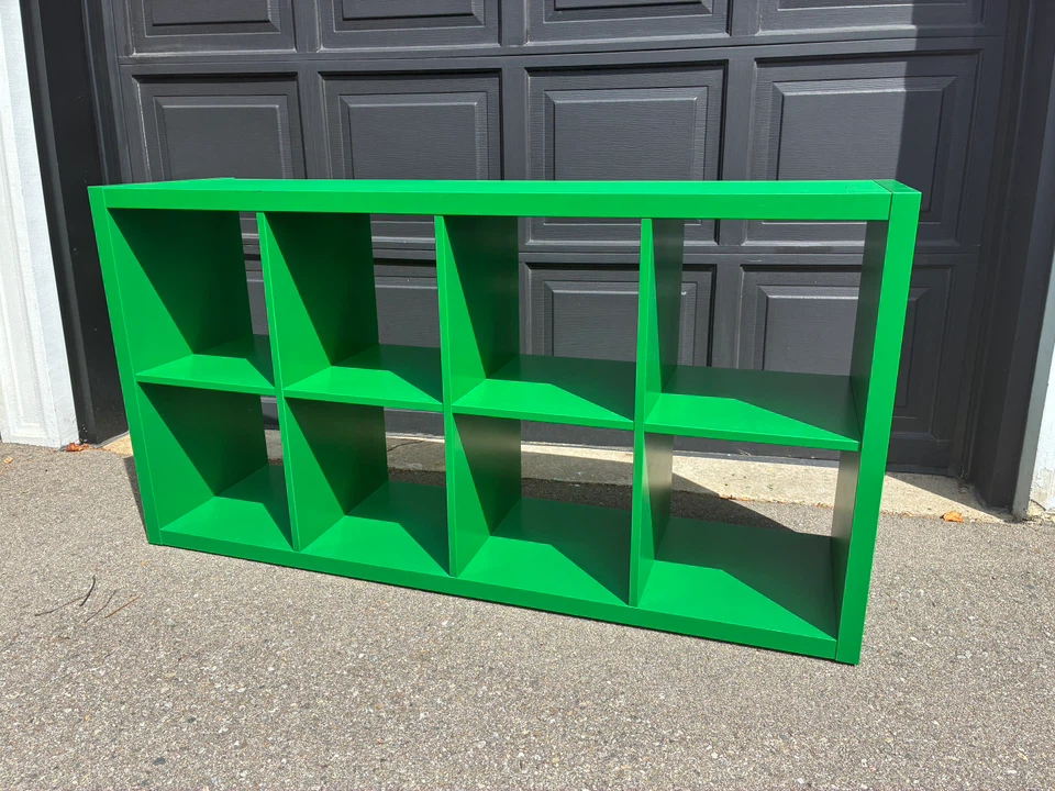 IKEA kallax 2x4 green shelf