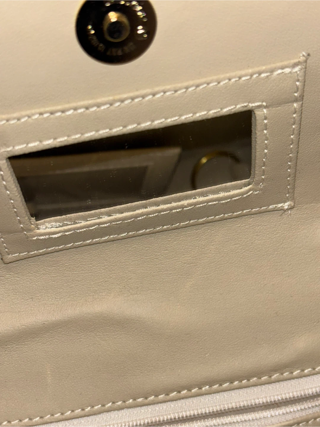 Quilted Clutch leather with Gold Chain Strap - photo 5
