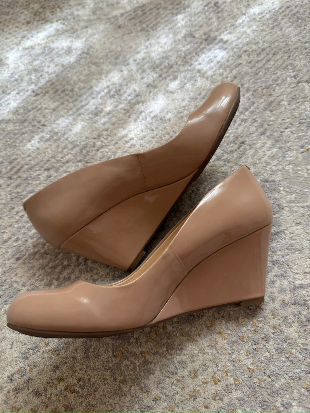 Jessica Simpson Wedge Heels - Nude Patent - photo 4