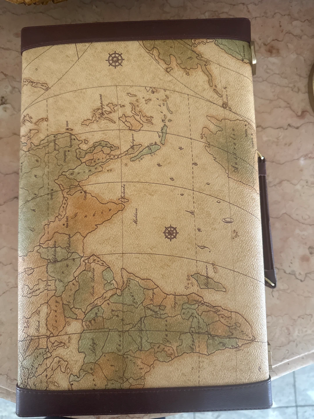 Vintage World Map Backgammon Set