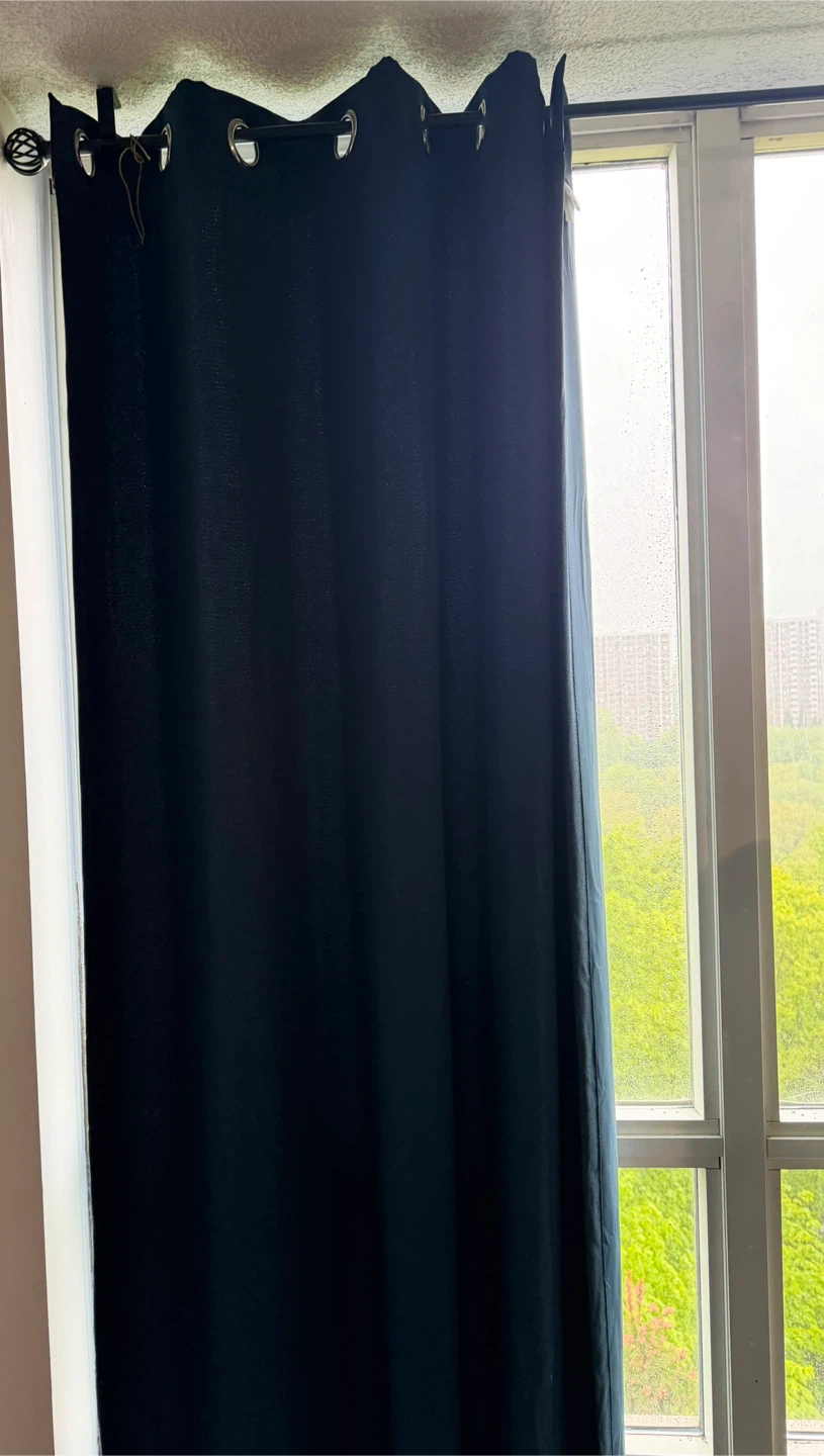 Blackout Navy Blue Grommet Curtain (3)