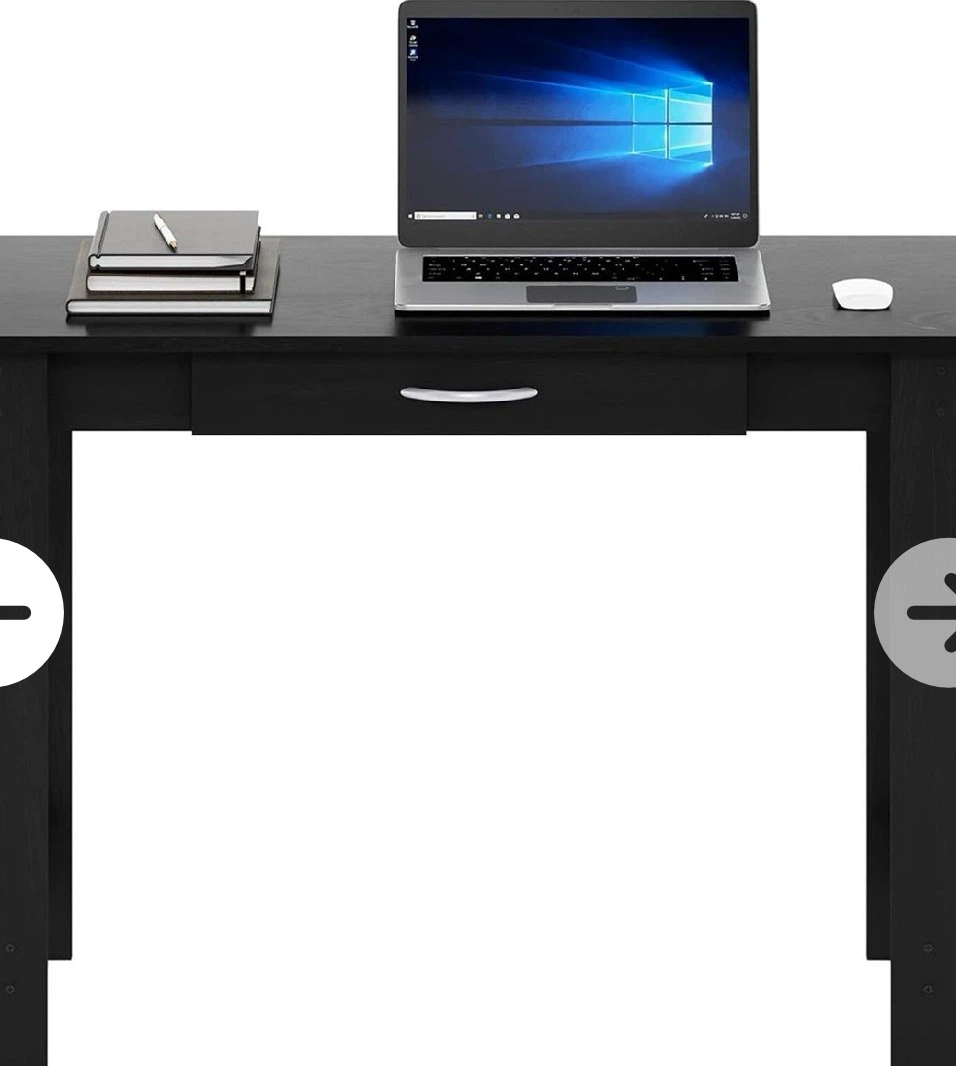 🖤 Elegant Black Writing Desk & Velvet Chair Set - photo 3