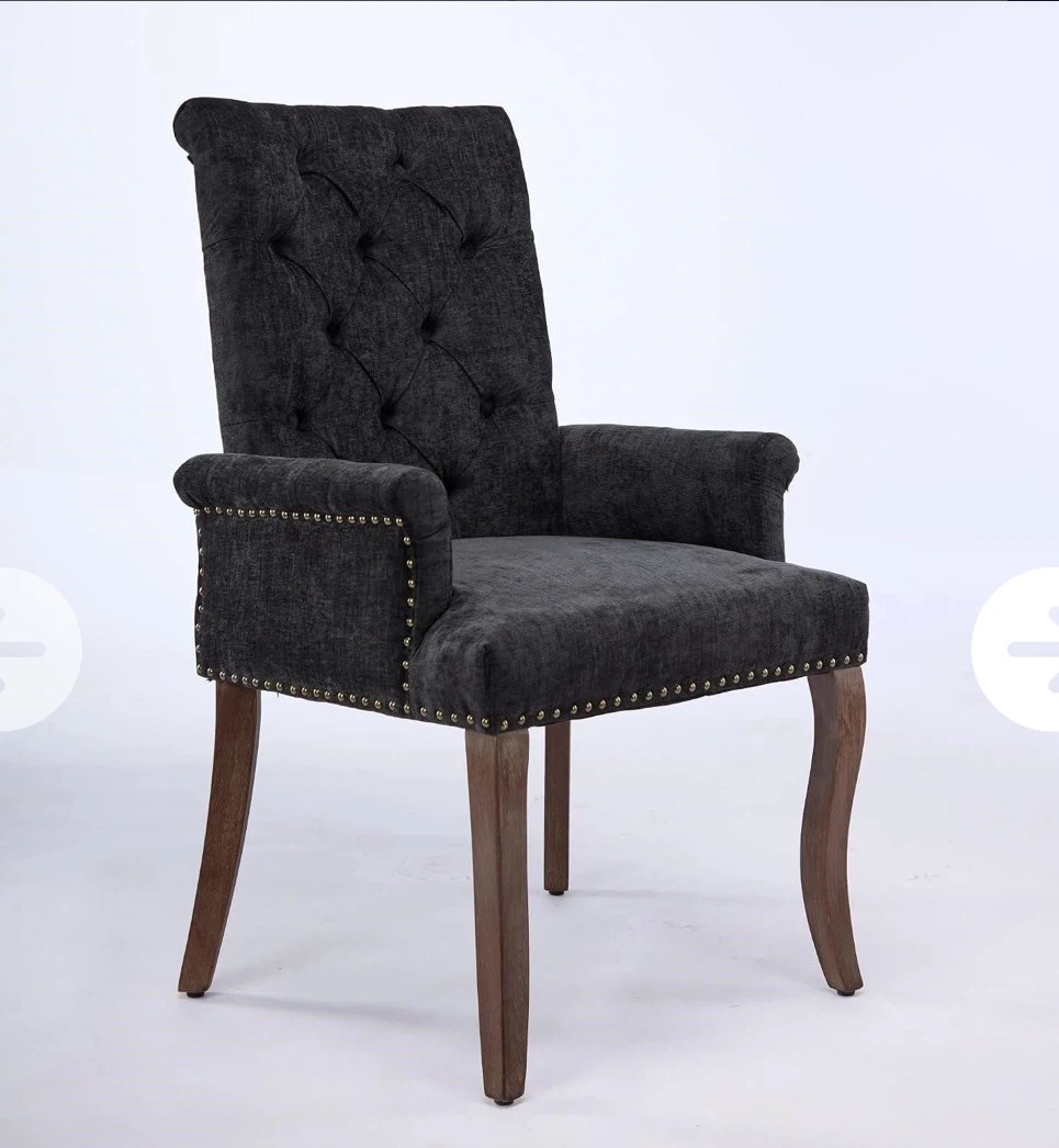 🖤 Elegant Black Writing Desk & Velvet Chair Set - photo 5
