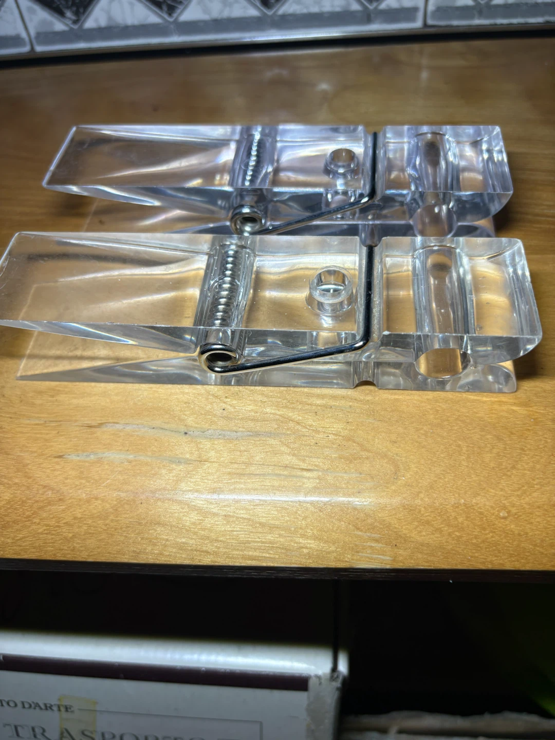 Acrylic Clear Plastic Clothespins (Set of 2)