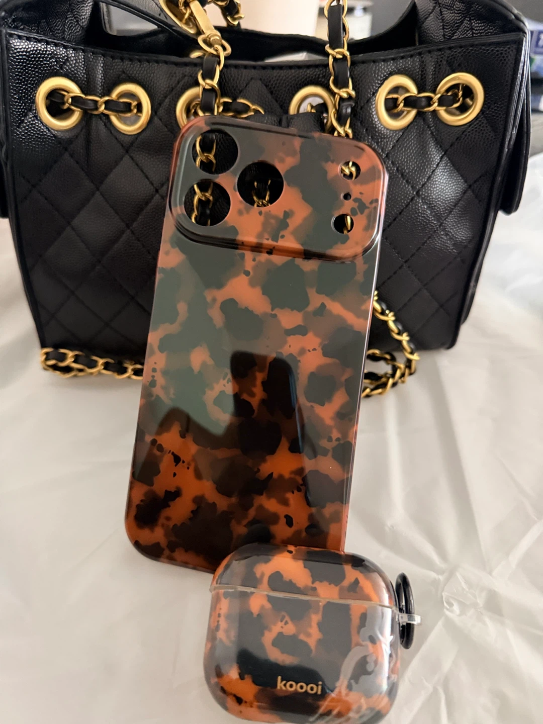 Koooi Tortoiseshell iPhone Case and AirPod 3 Case