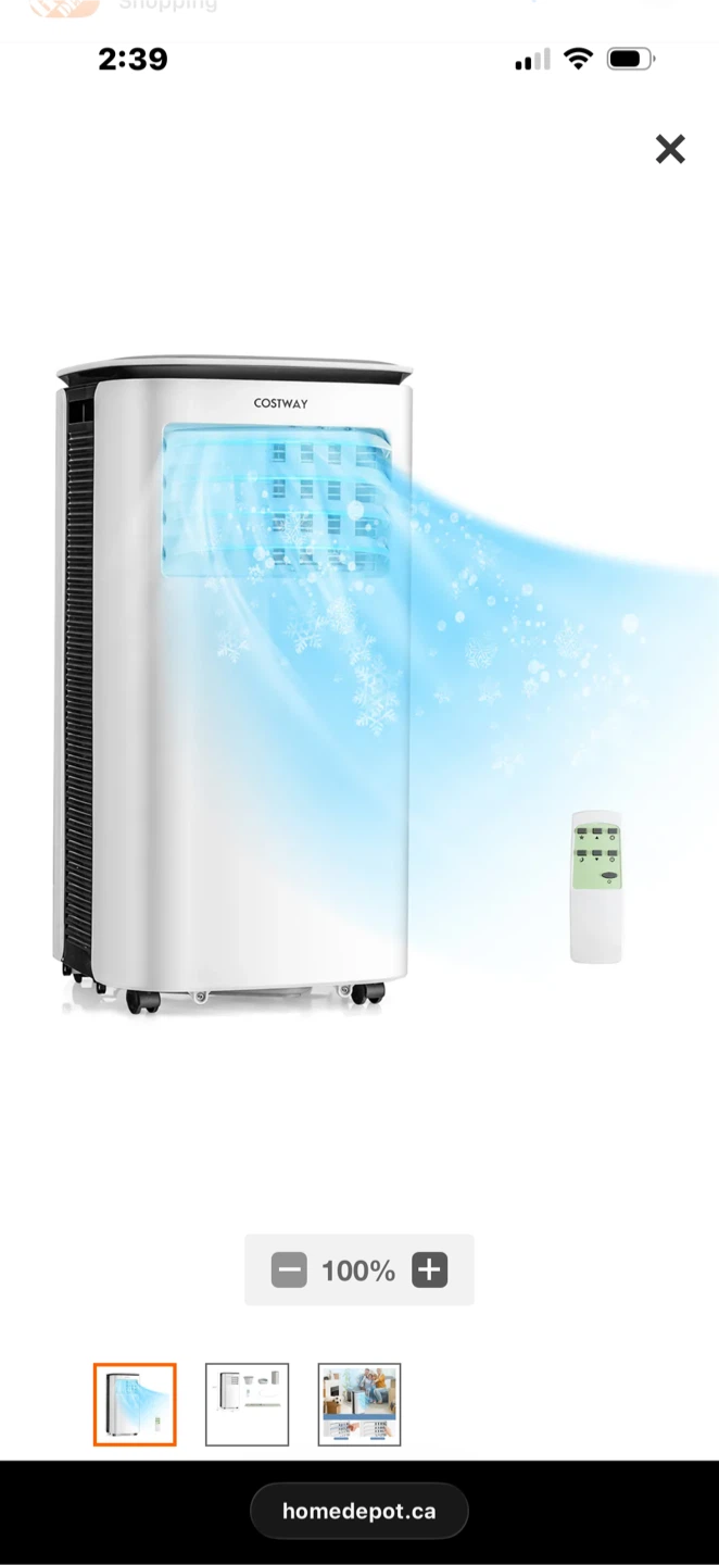 New 9000 BTU 3-in-1 Portable Air Conditioner - photo 2