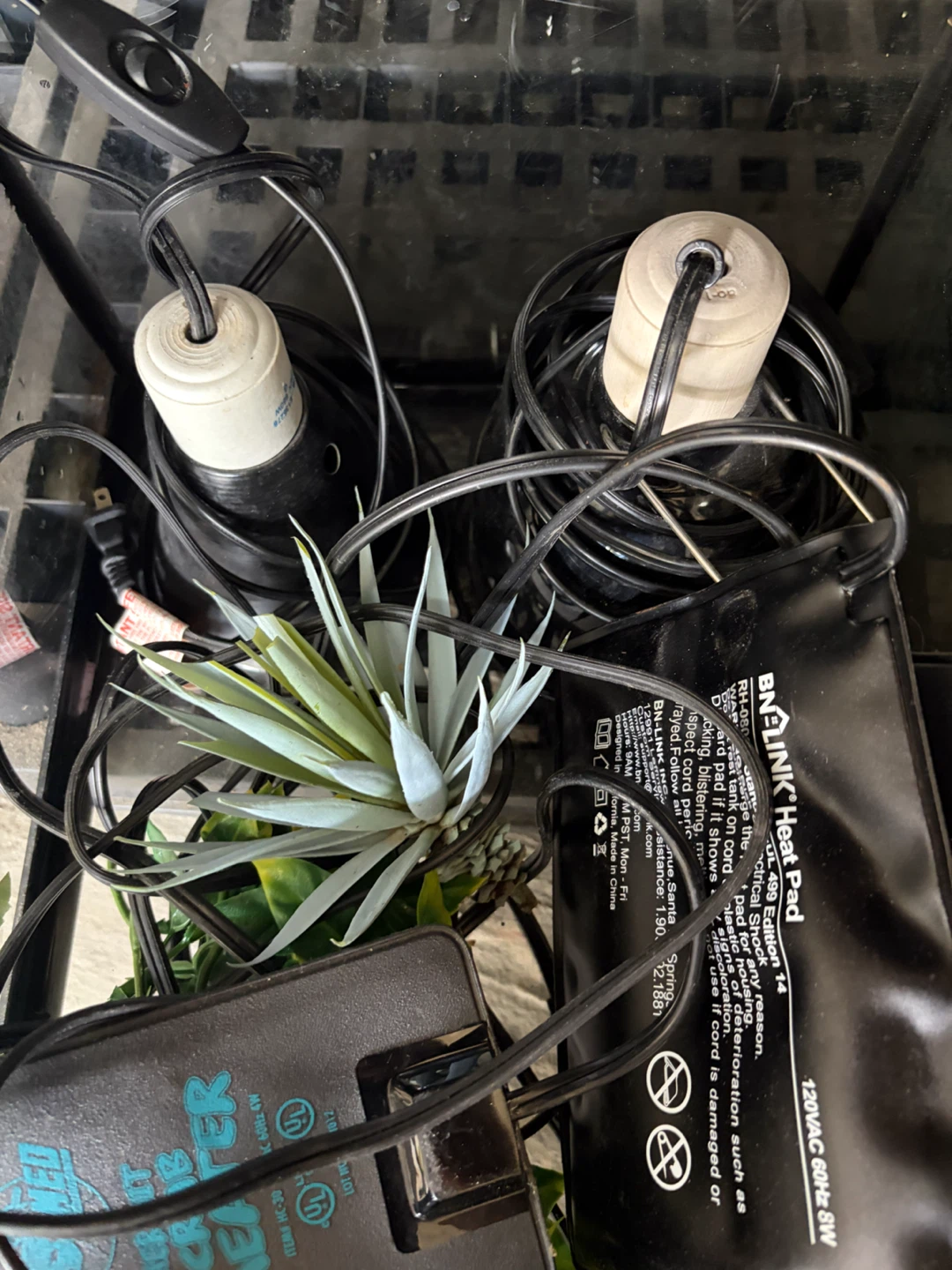 Reptile tank accessories and heating pads