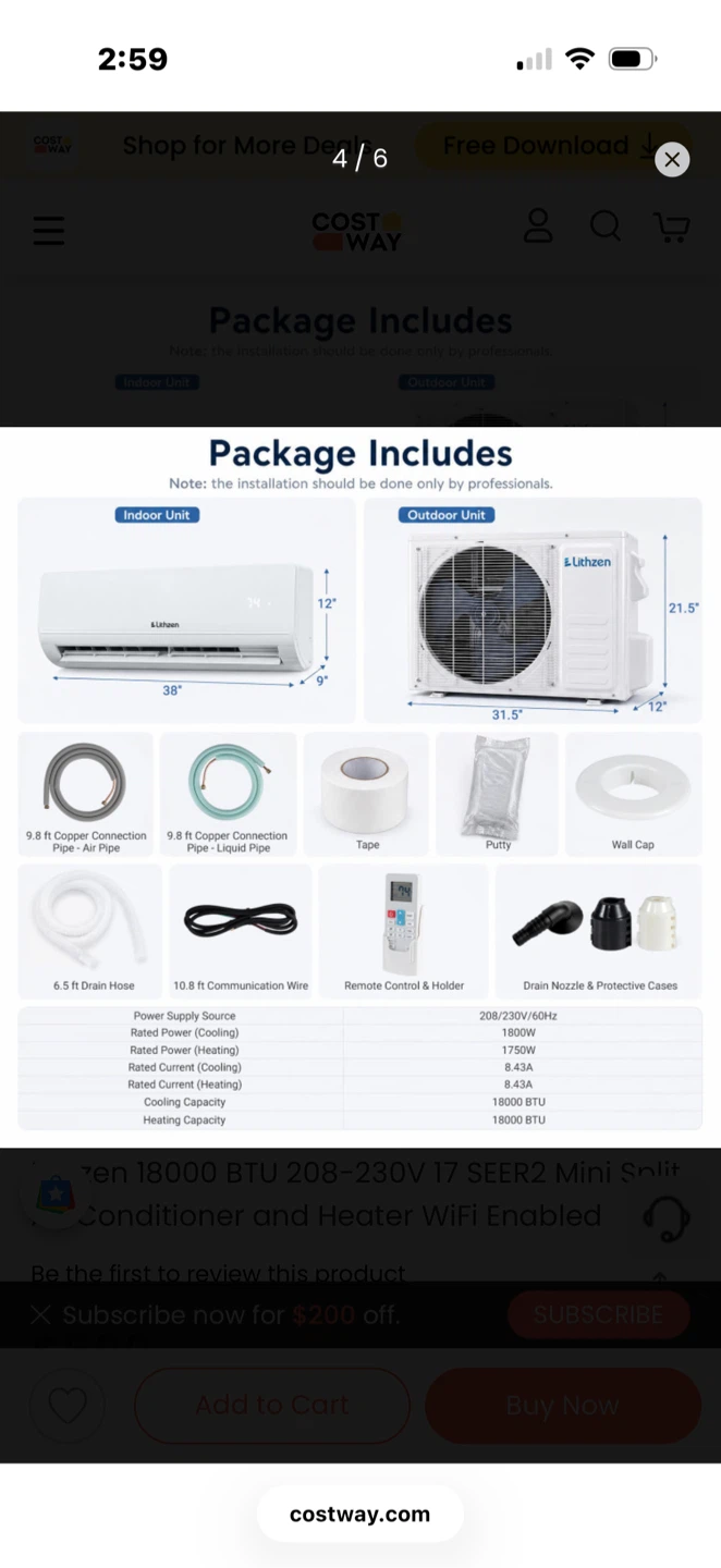 New 18000 BTU Mini Split AC and Heater - photo 2