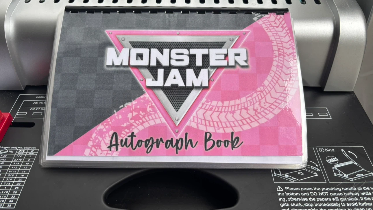 Monster Jam Autograph Book