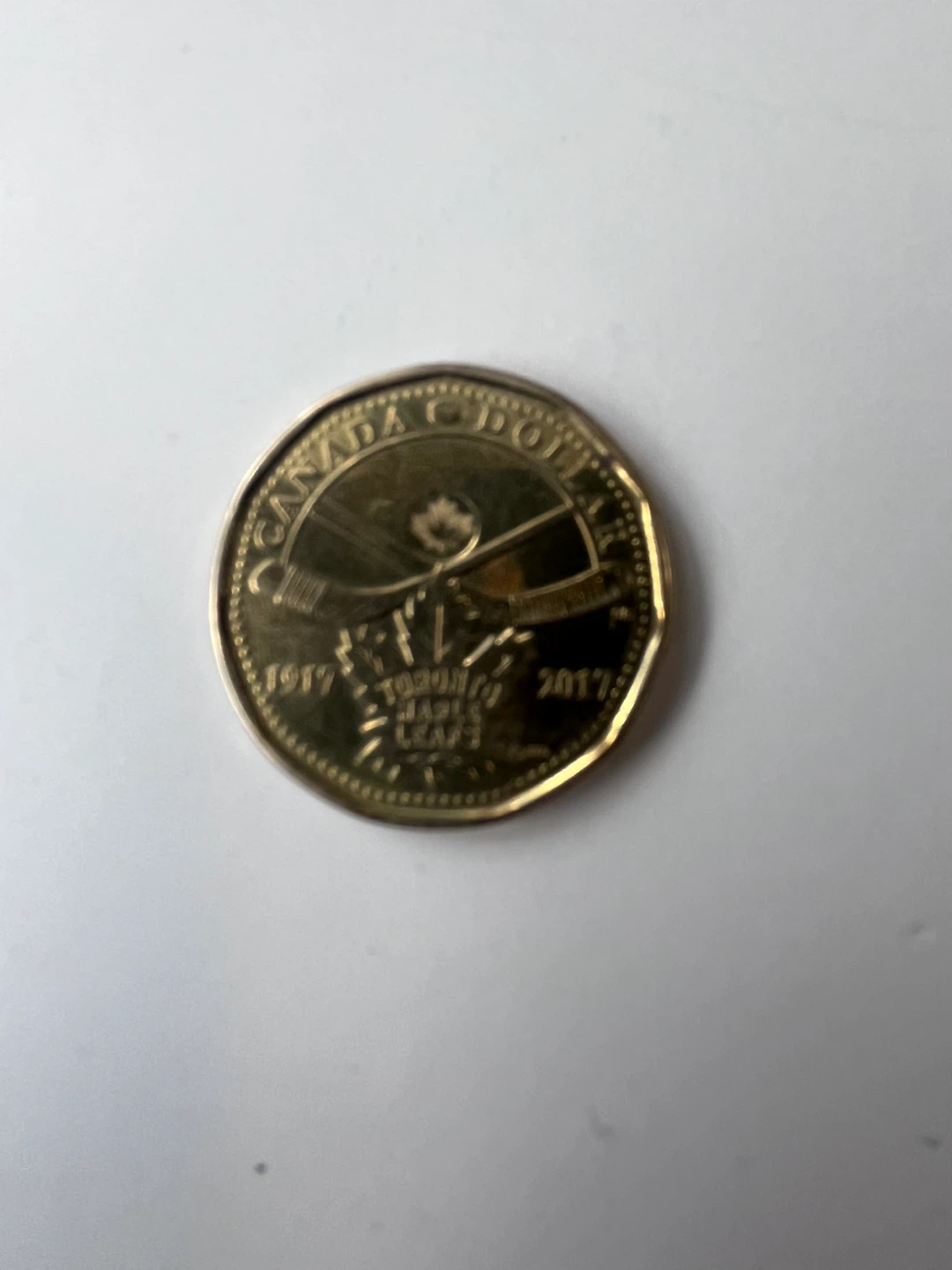 2017 Toronto Maple Leafs Centennial One Dollar Coin