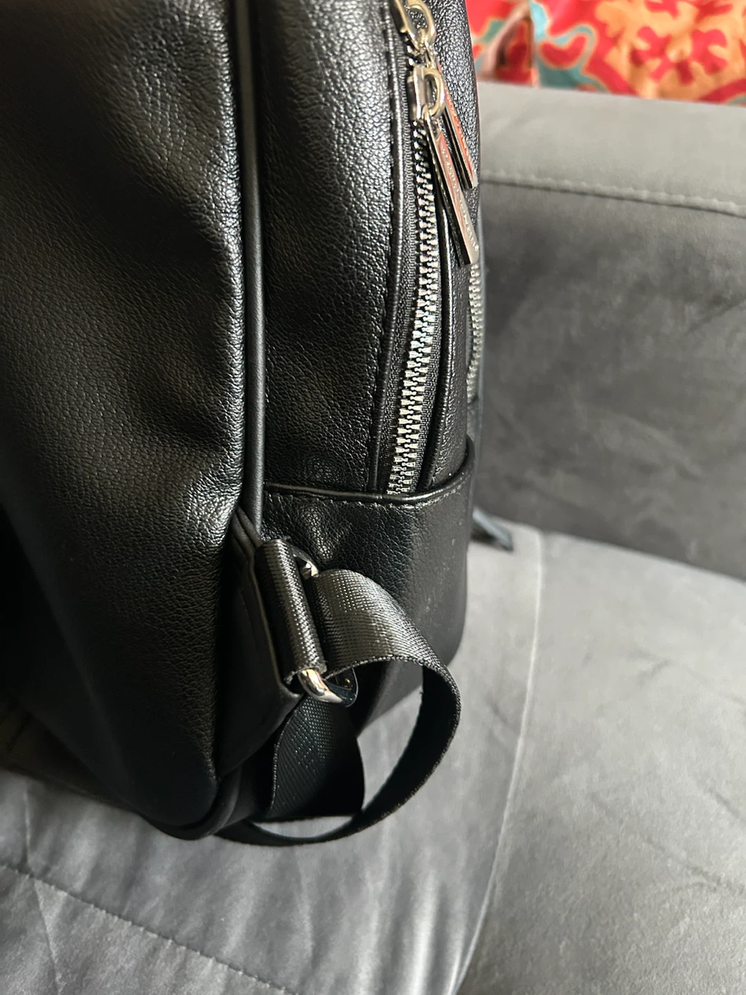 David Jones Black Faux Leather Backpack - photo 4