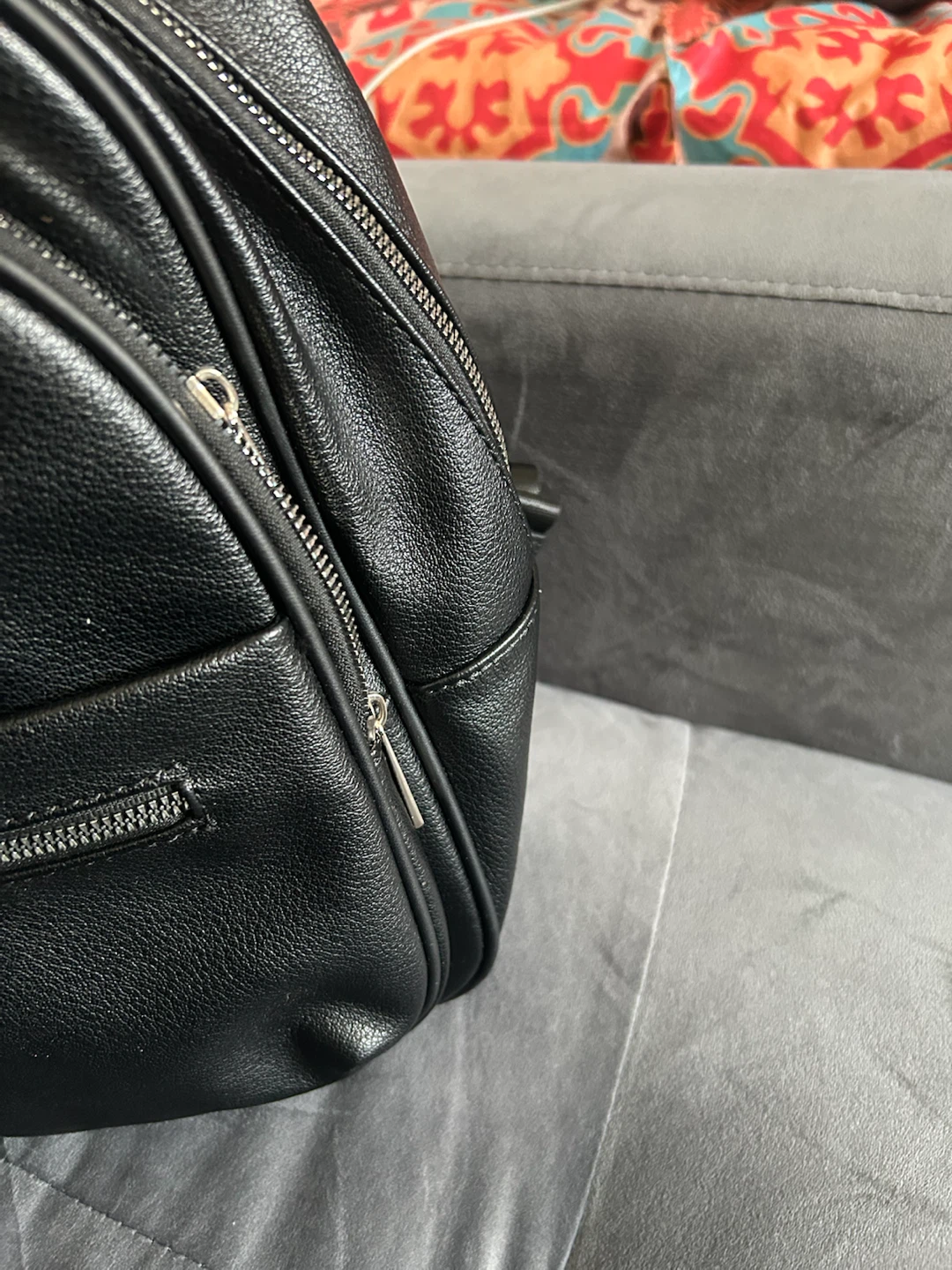 David Jones Black Faux Leather Backpack - photo 5
