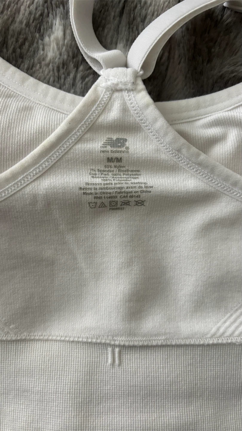 New Balance White Sports Bra size M - photo 3